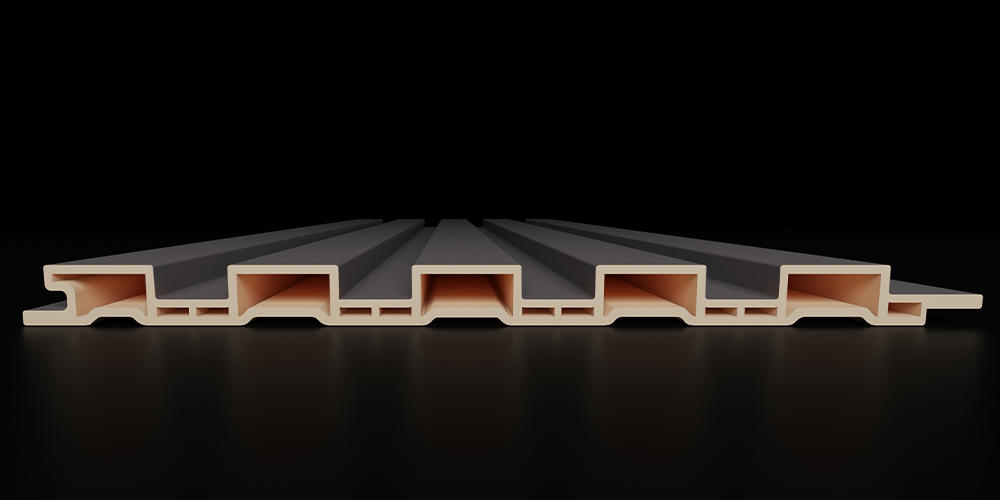 Paneles de Pared Acanalados WPC con Doble Capa de 150mm