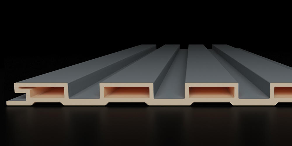 Paneles de Pared Acanalados WPC con una Sola Capa de 152 mm